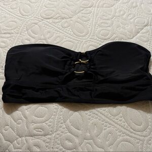 Black Strapless swim top with bra pads - brand new never worn